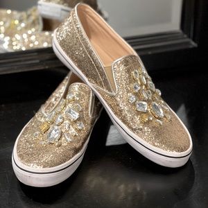 Kate Spade Gold Glitter Shoes